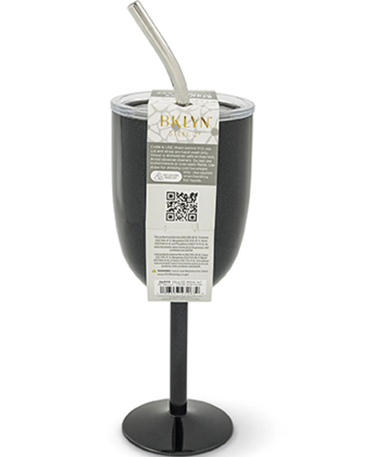 15oz Stainless Steel Wine Tumbler With Straw - Image 3