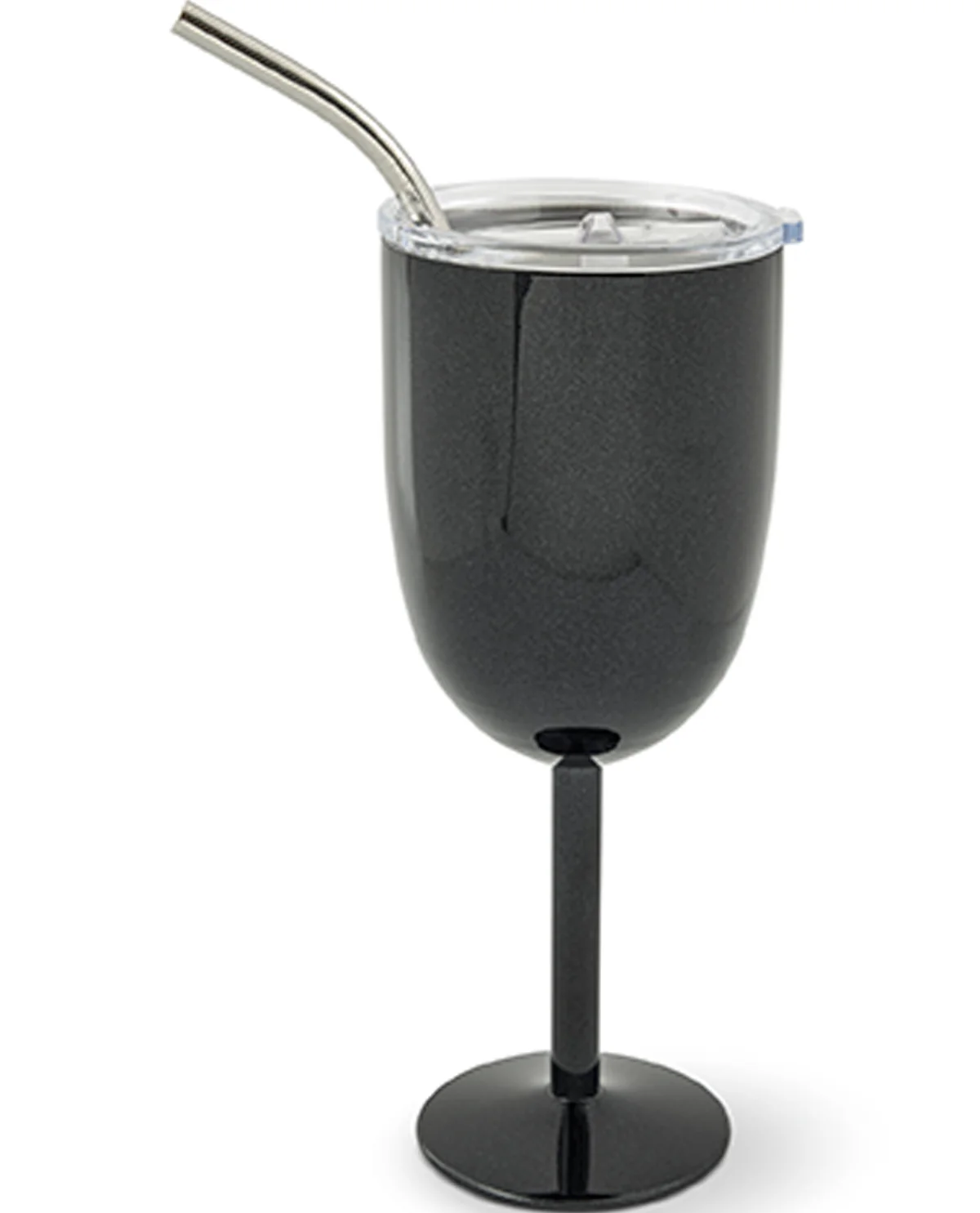 15oz Stainless Steel Wine Tumbler With Straw - Image 4