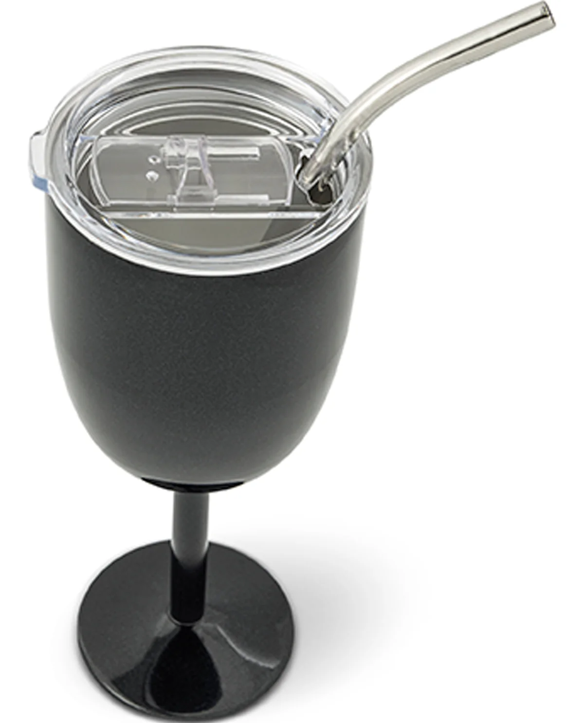 15oz Stainless Steel Wine Tumbler With Straw - Image 5
