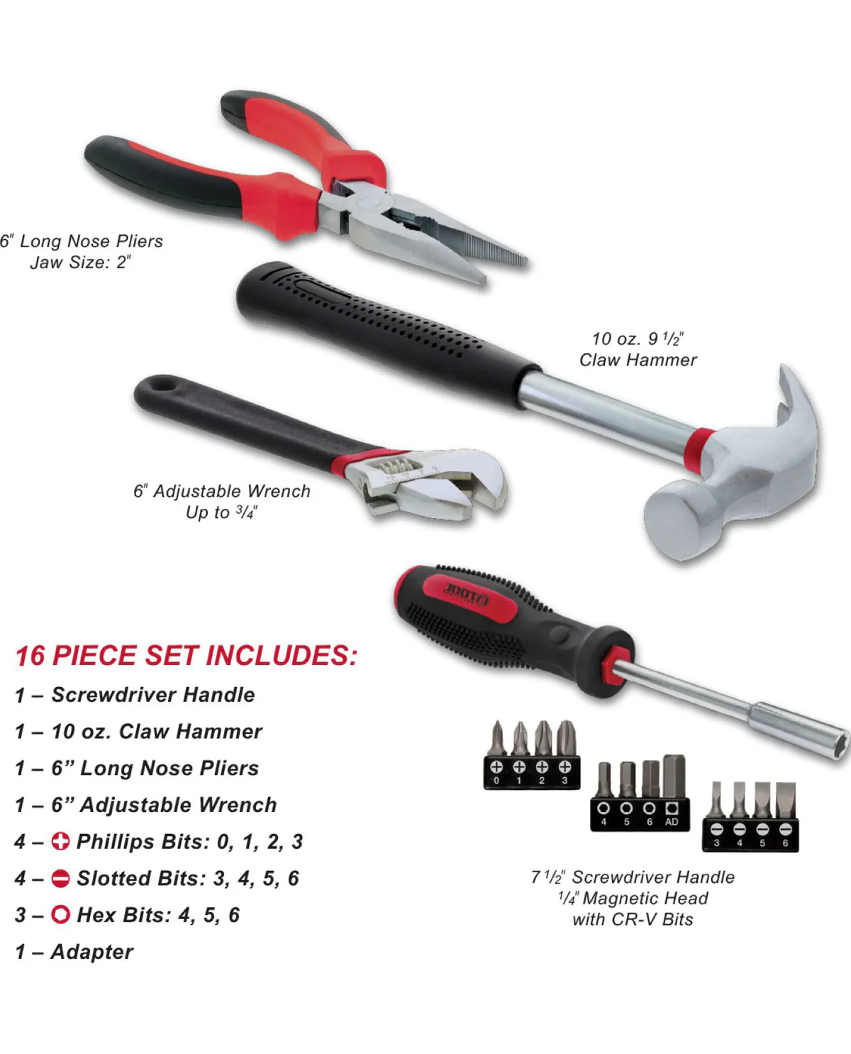 16 Piece Combo Tool Set - Image 2