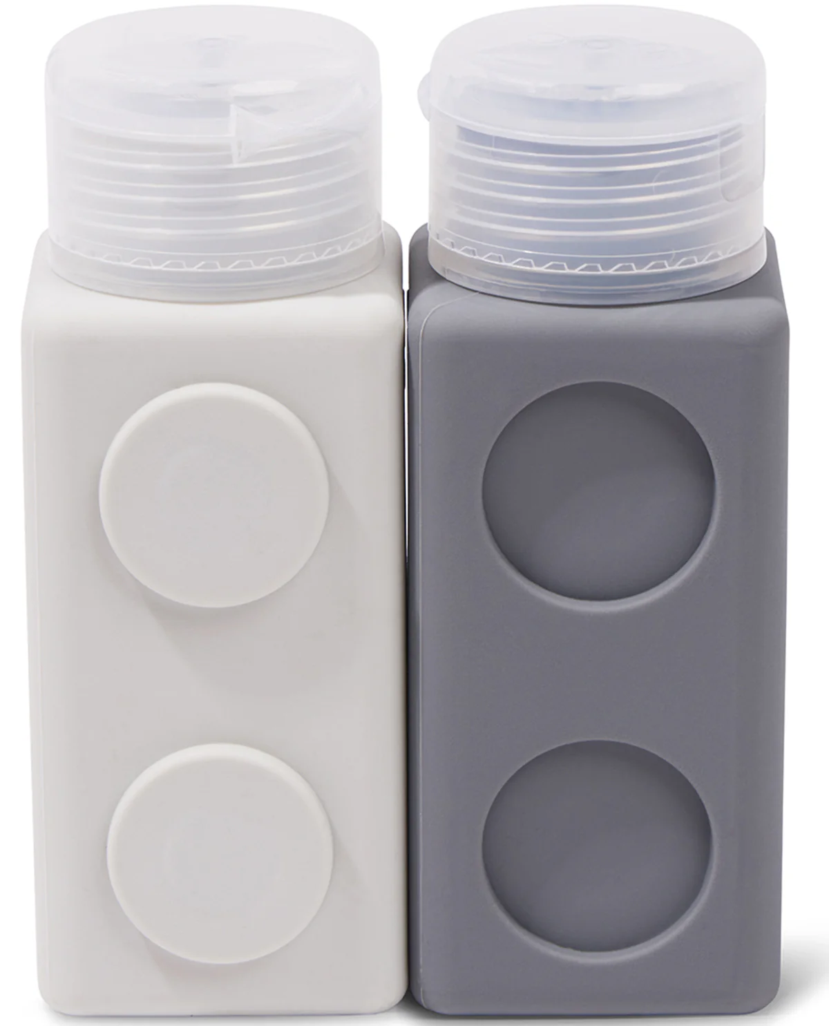 2PC Magnetic Travel Bottles Gray/White - Image 2