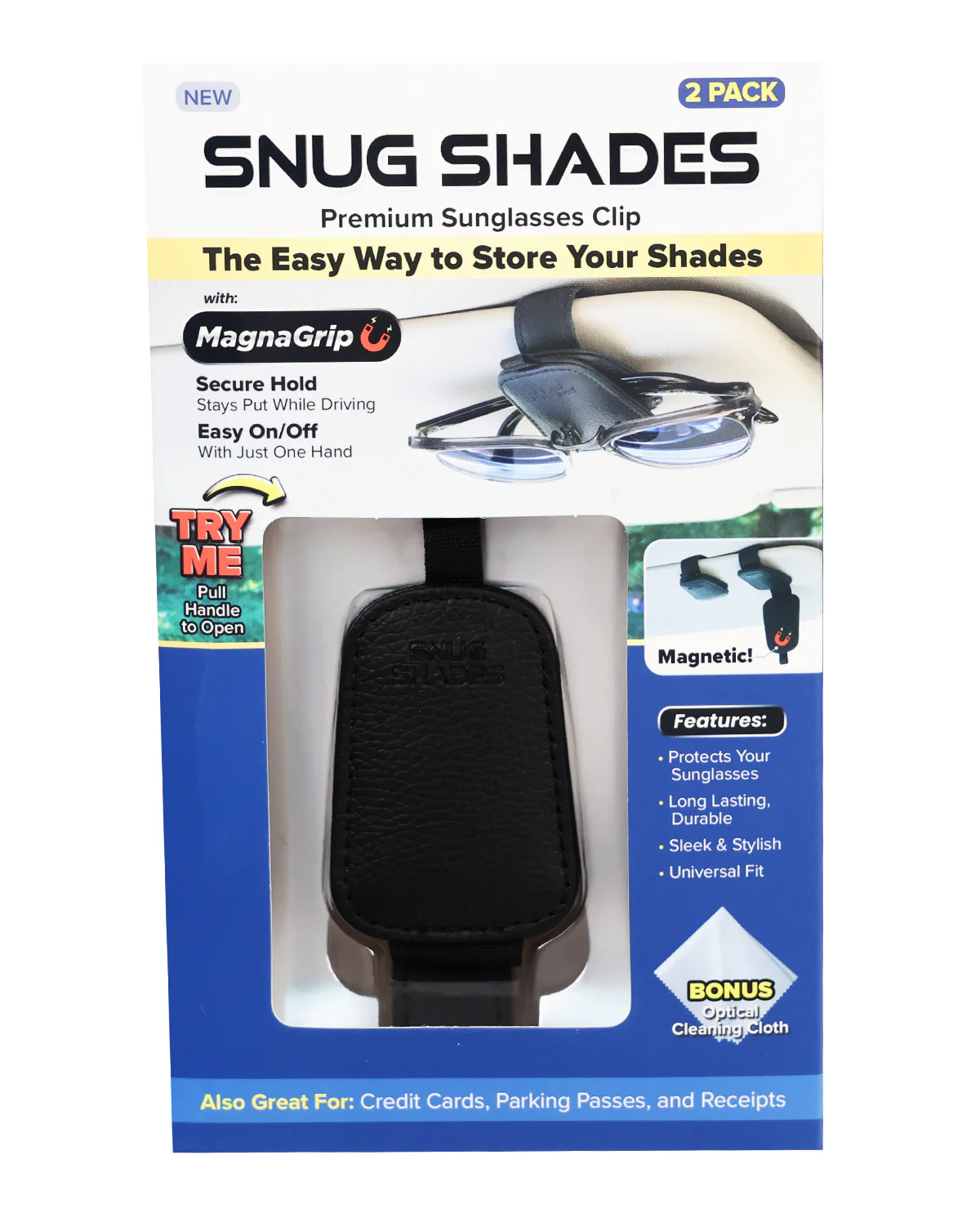 Snug Shades Sunglasses Clips 2 Pack