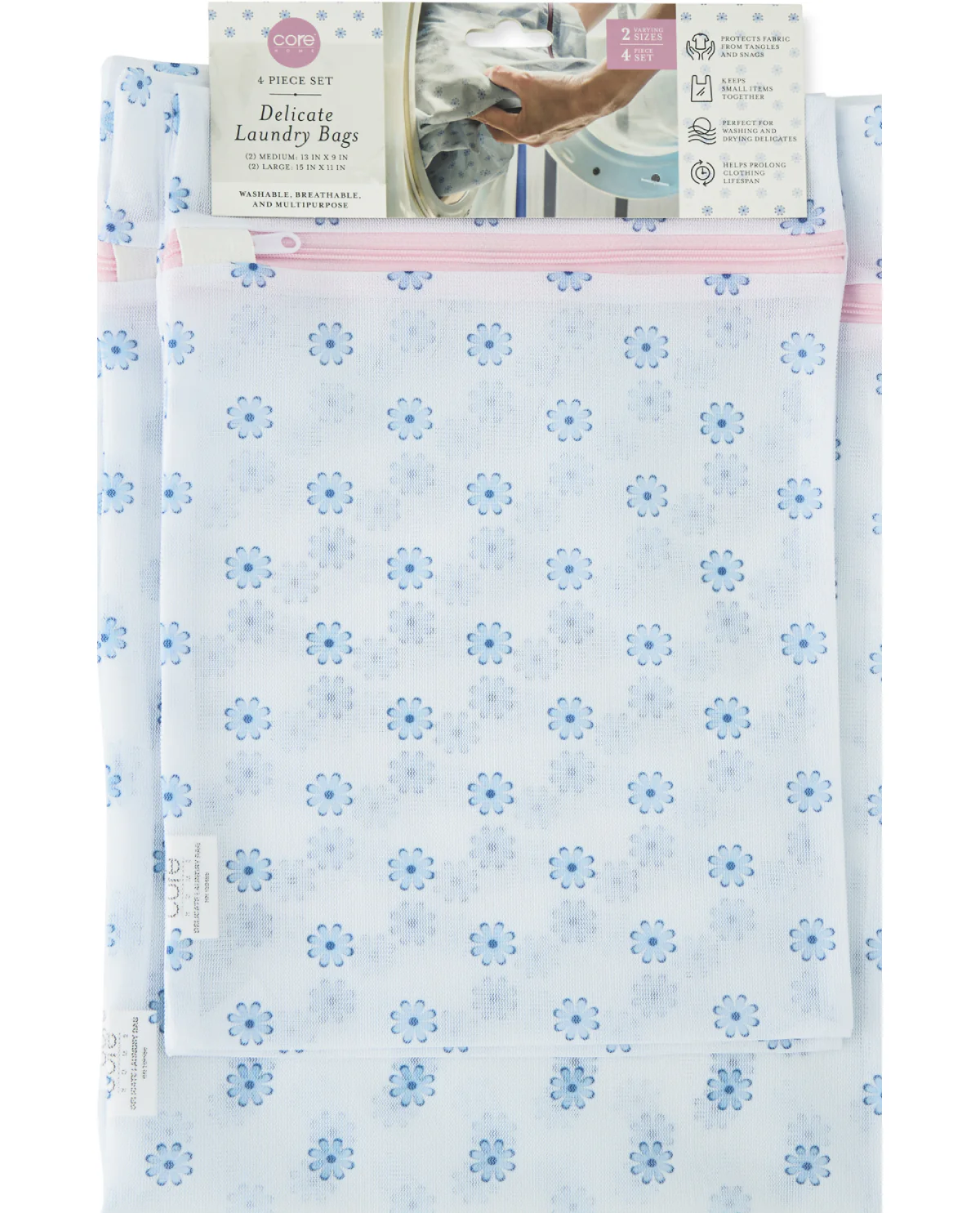 4pc Printed Laundry Delicate Bags - Image 2