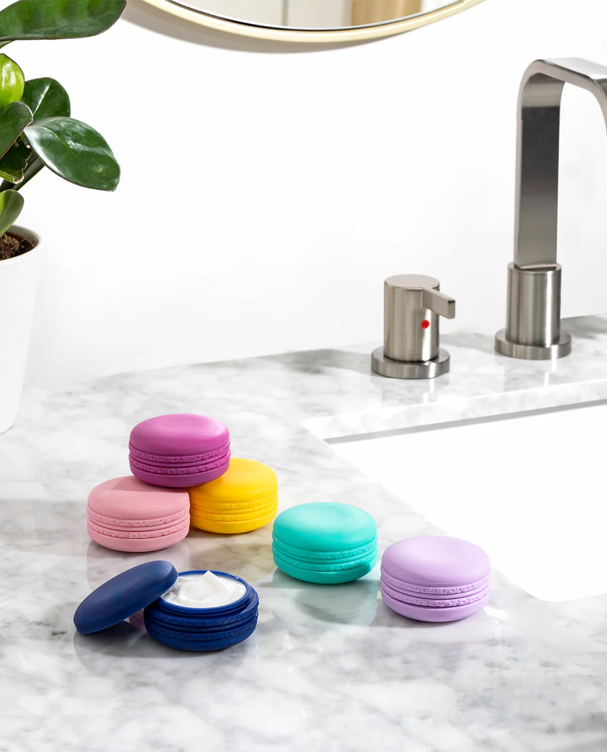 6PK Macaroon Slicone Travel Bottles Assorted Colors - Image 2