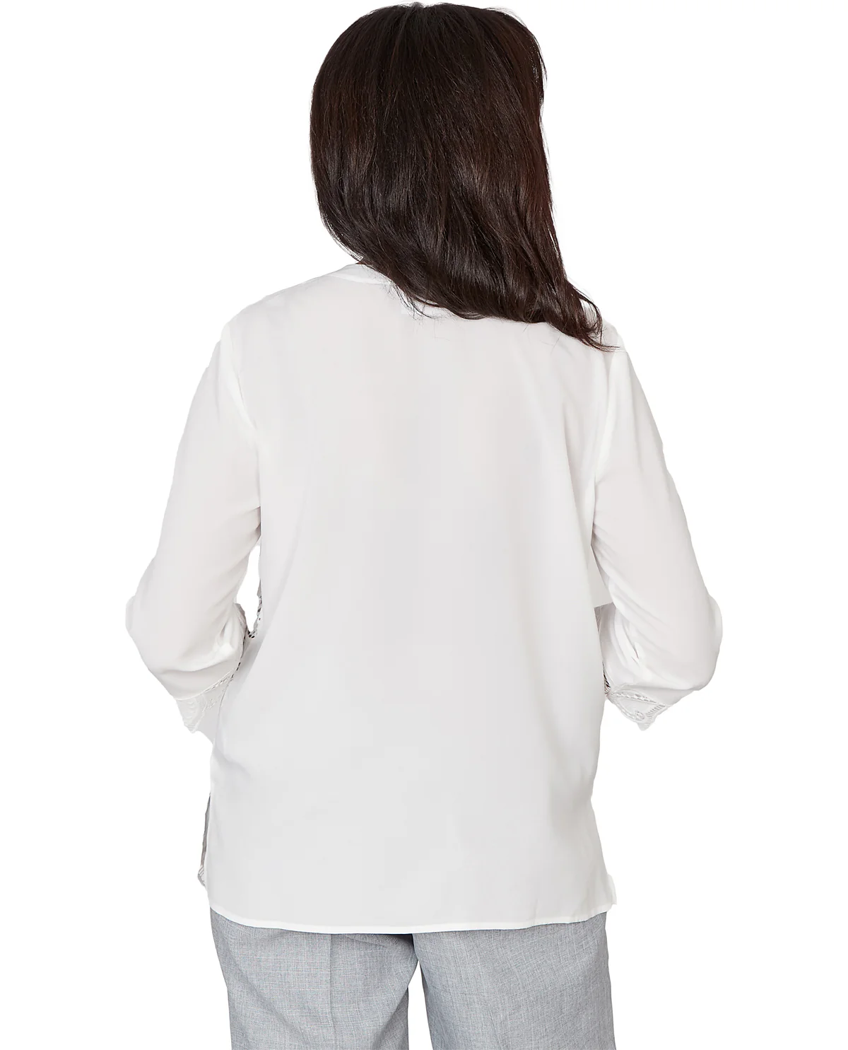 Alfred Dunner Al Fresco Cutout Lace Front Blouse - Image 2