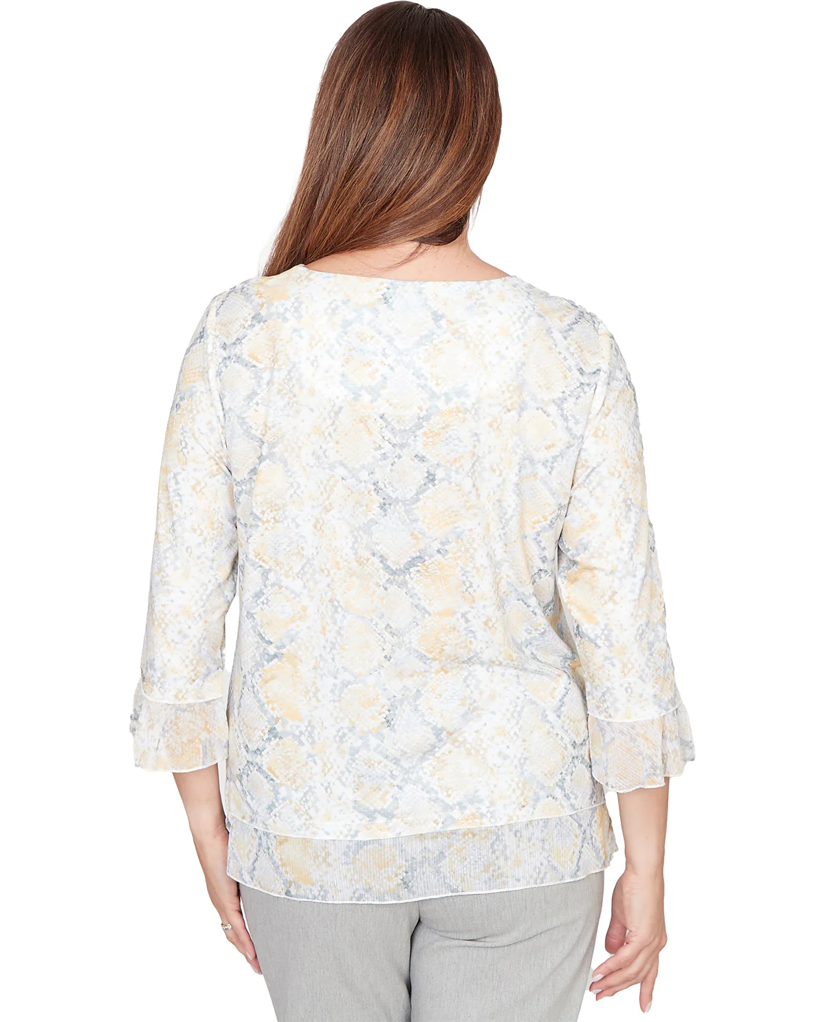 Alfred Dunner Al Fresco Python Print Knit Top - Image 2