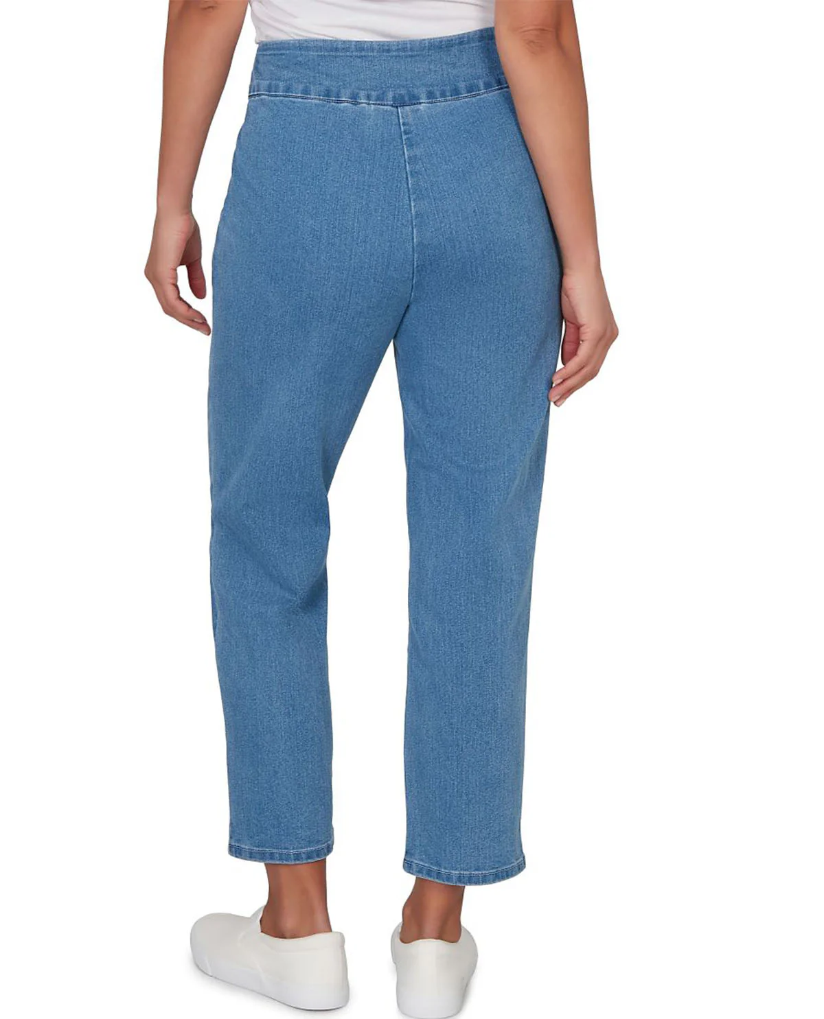 Alfred Dunner Austin Butterfly Floral Pant Lt Indigo - Image 2