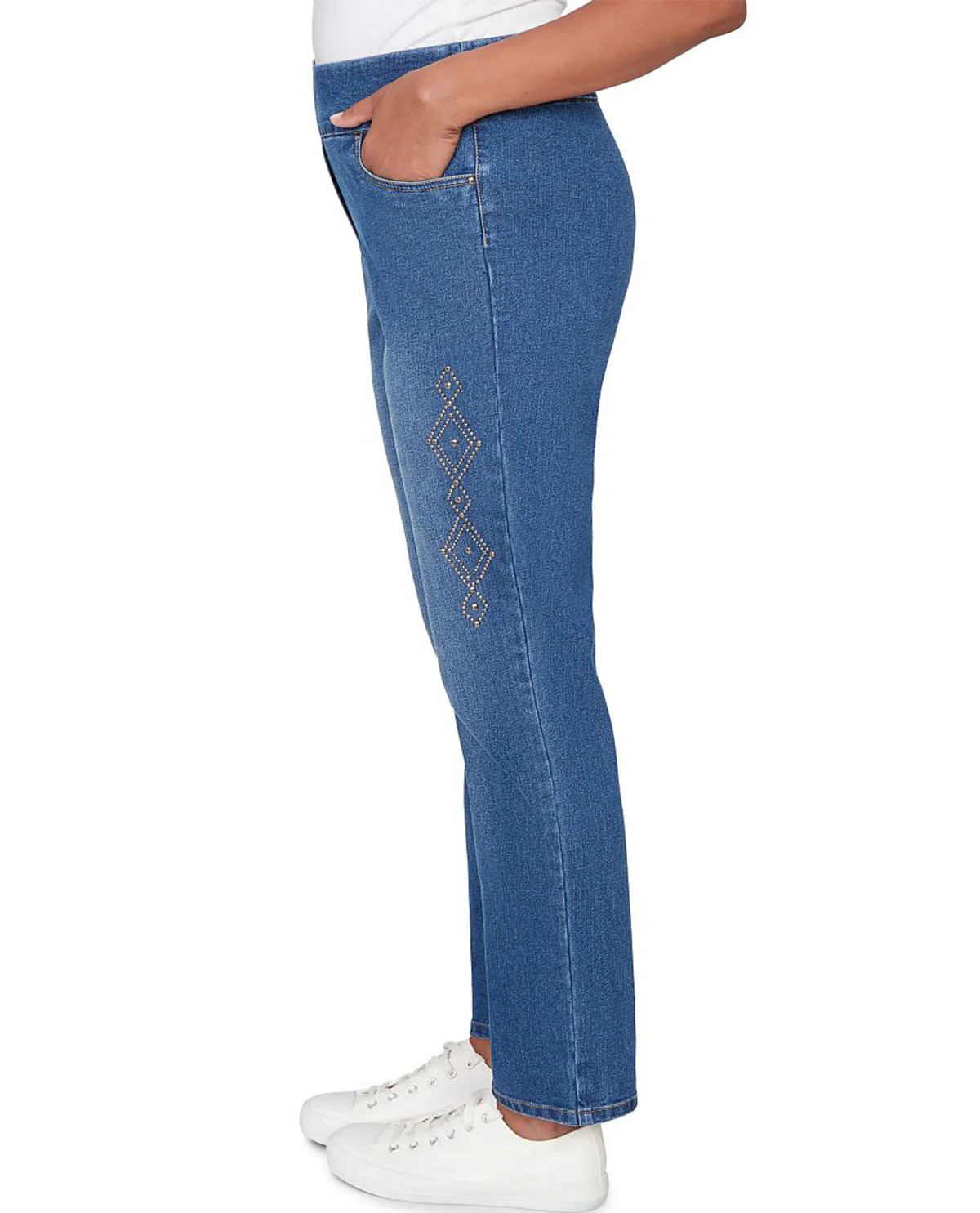 Alfred Dunner Austin Proportioned Short Pant Med Indigo - Image 2