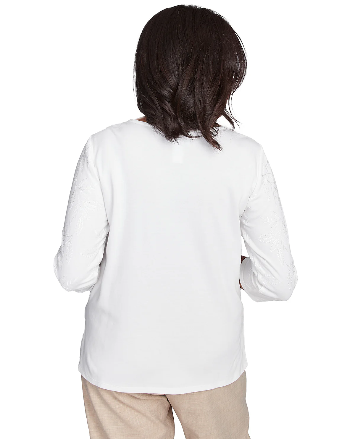 Alfred Dunner Missy Catalina Island Embroidered Flowers Top - Image 2