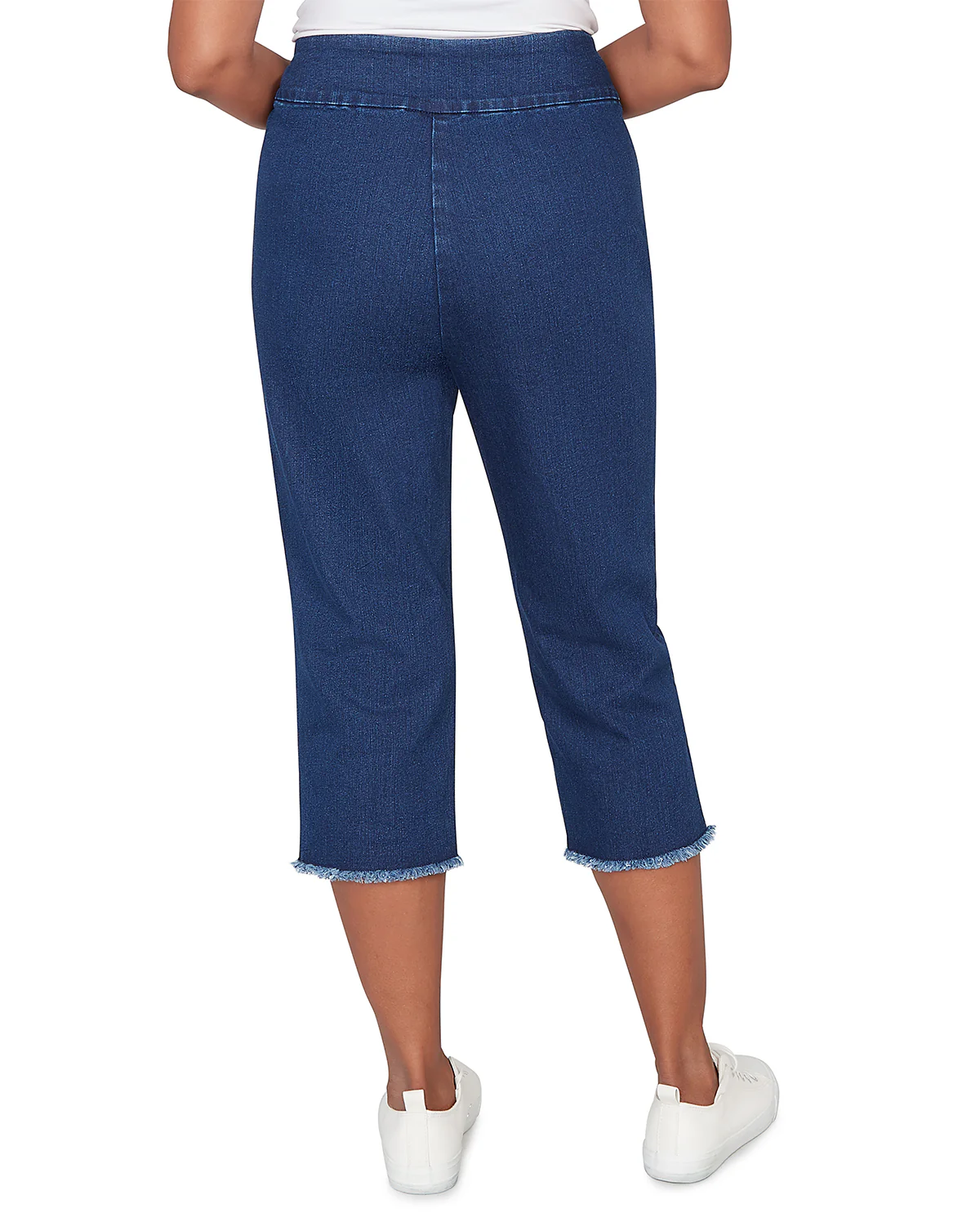Alfred Dunner Pastel Story Denim Fringe Capri - Image 8