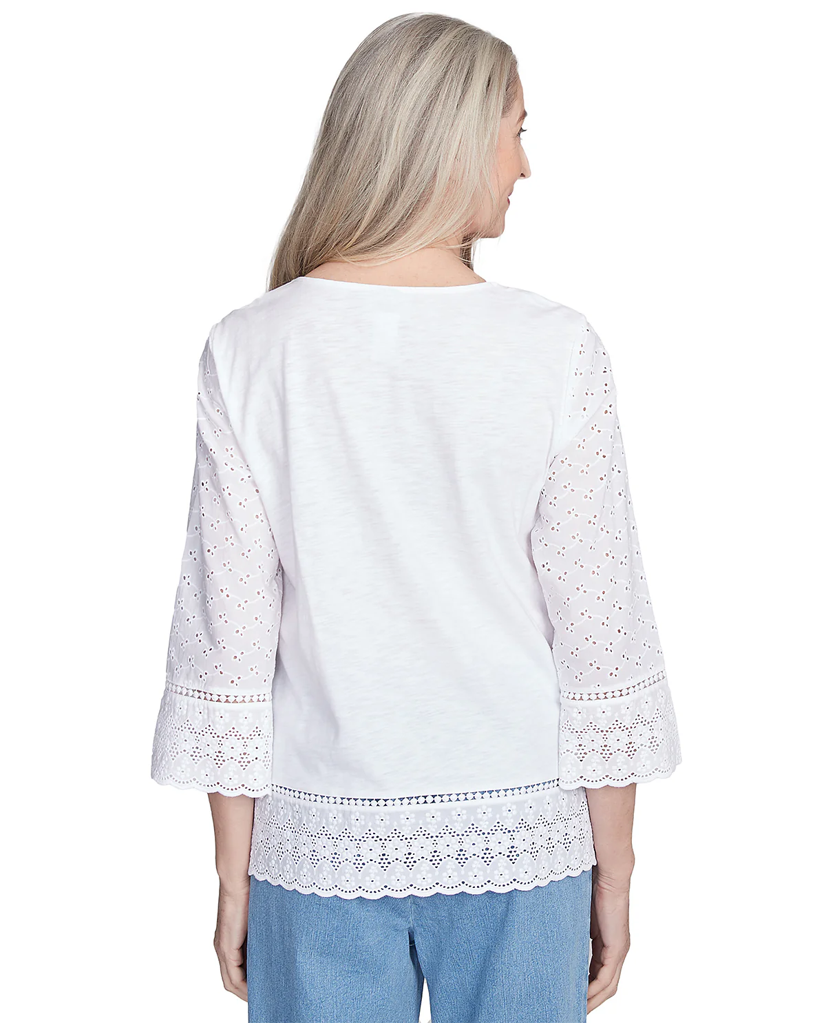 Alfred Dunner Missy Flower Power Floral Embroidered Top - Image 2