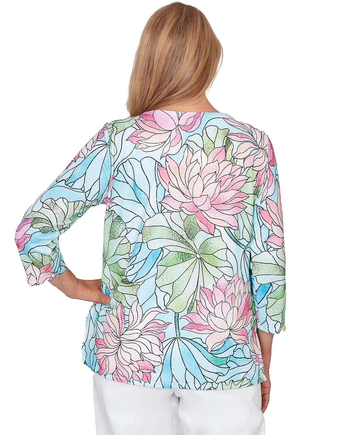 Alfred Dunner Missy Pastel Story Stained Glass Floral - Image 2