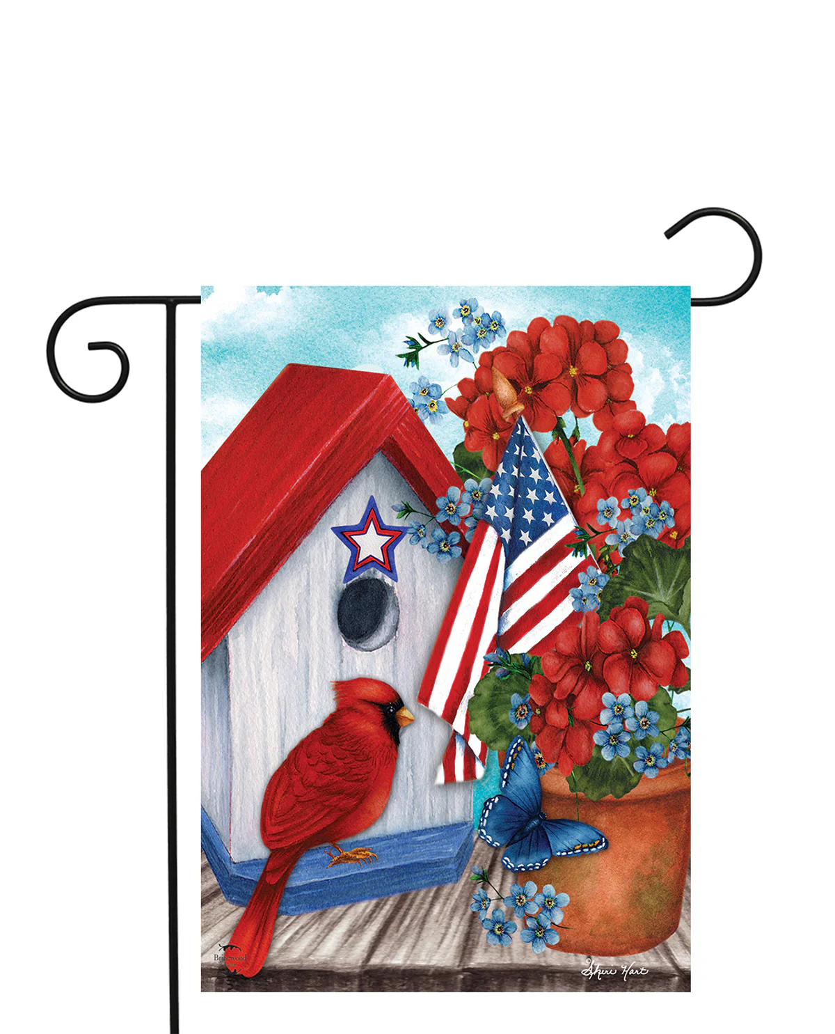 American Cardinal Garden Flag - Image 2