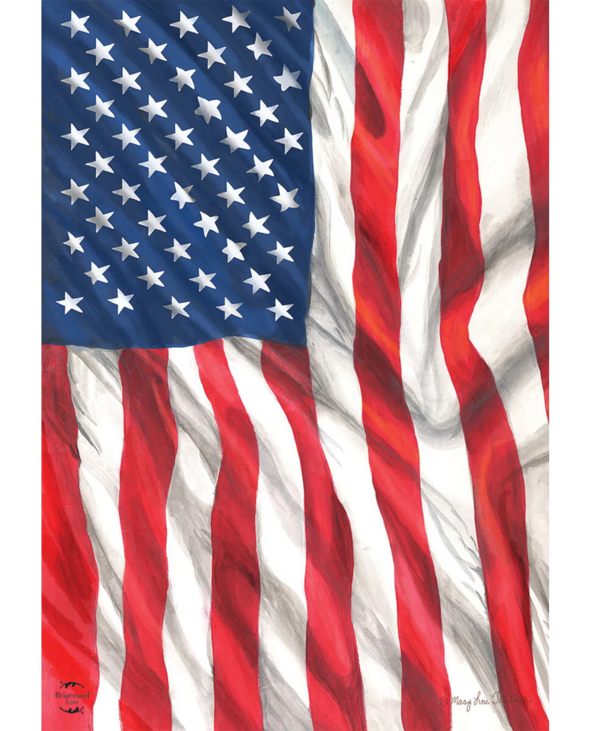 American Flag Waving Garden Flag