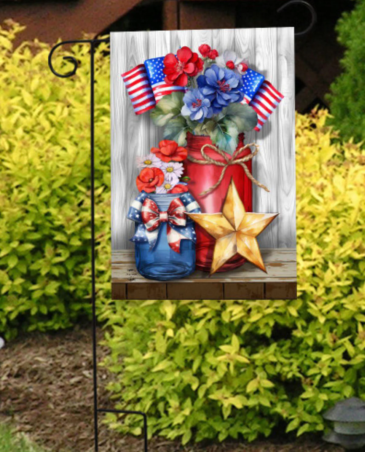 American Flowers Garden Flag - Image 2