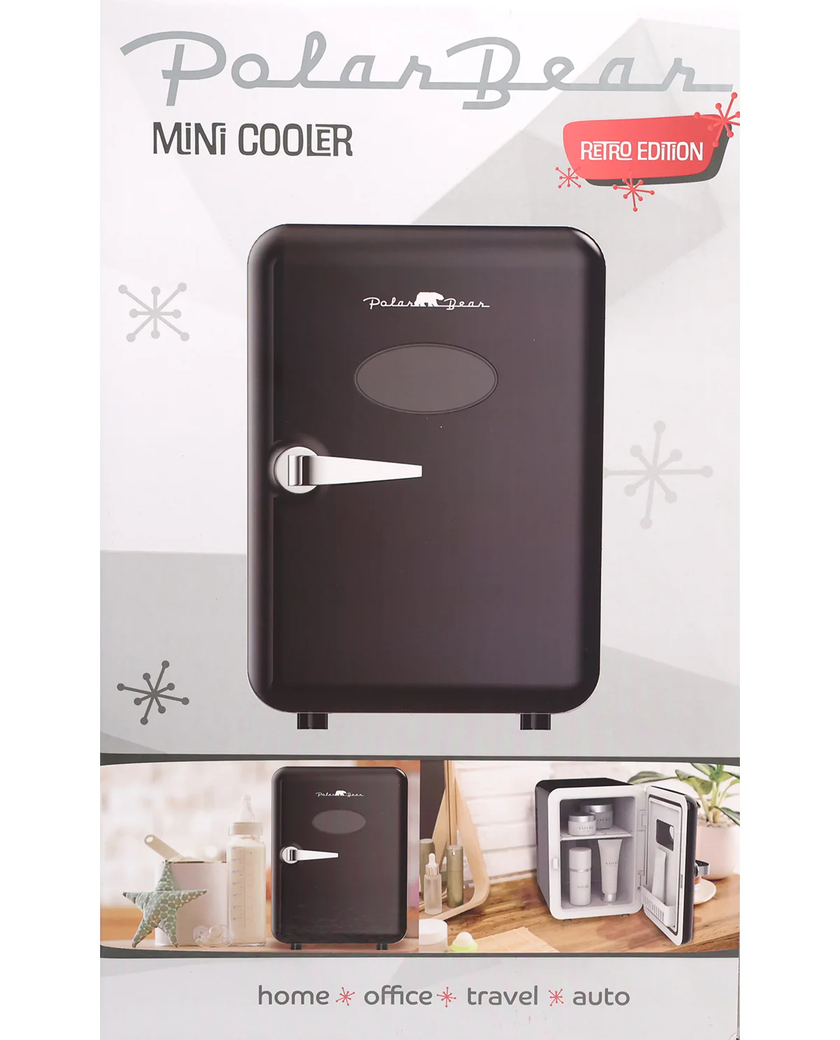 Polar Bear Black Retro Edition Mini Fridge - Image 2