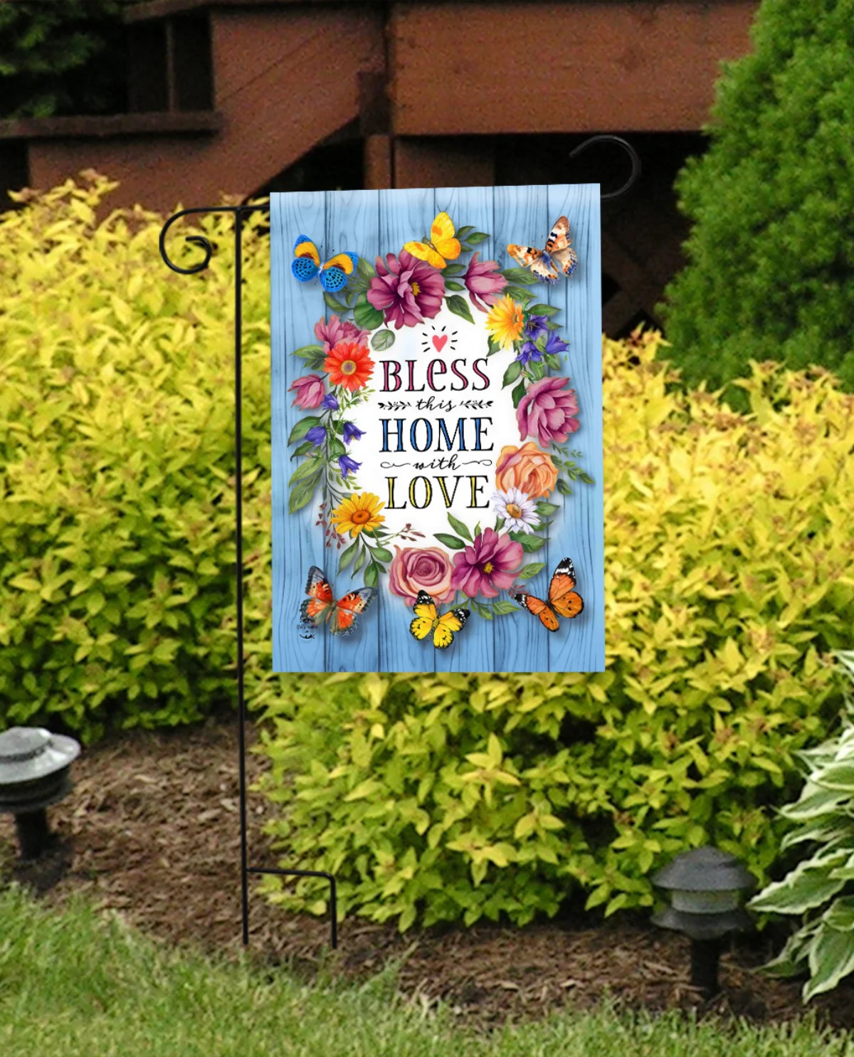 "Bless This Home With Love" Garden Flag - Image 2