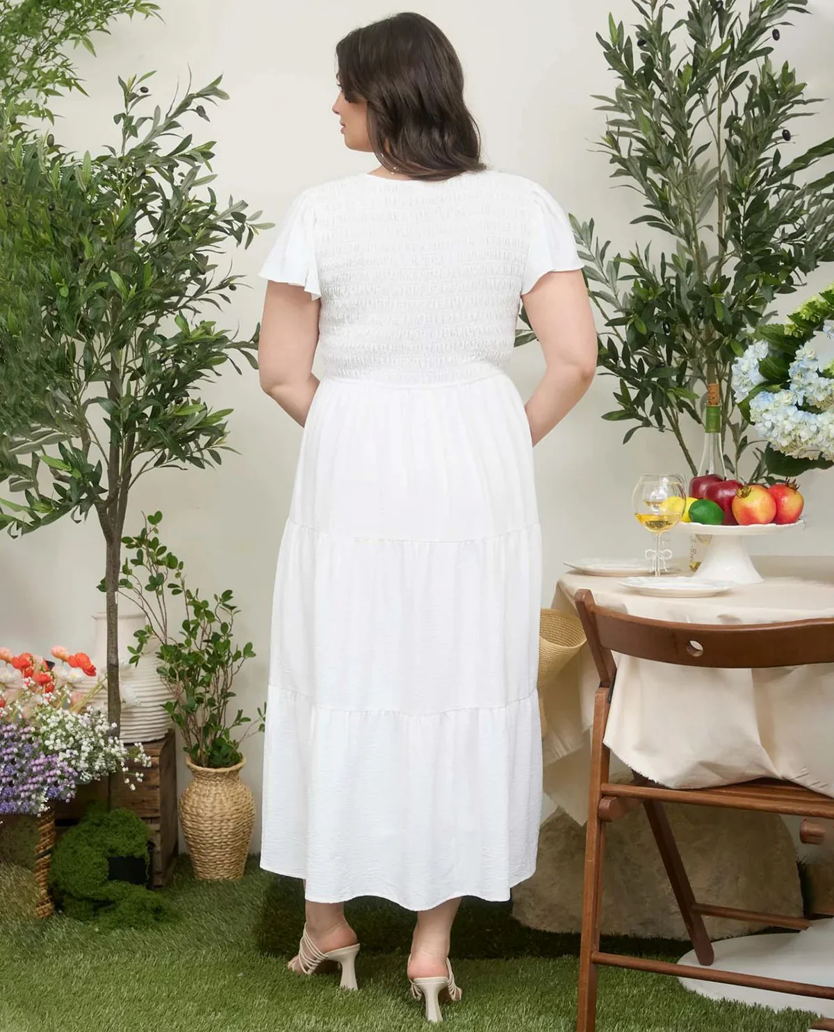 Blu Pepper Plus Smocked Solid Dress - Image 6