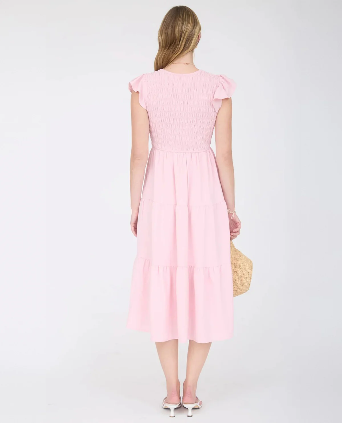 Blu Pepper Smocked Solid Dress - Image 4