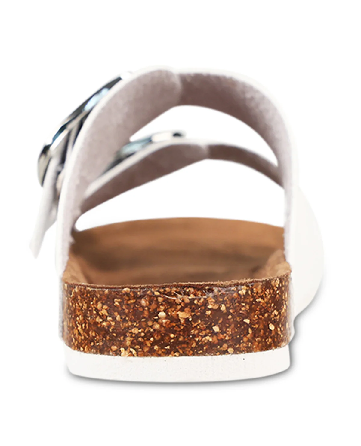 Outwoods Bork66 Large Buckle 2 Band Girls Sandal White - Image 4