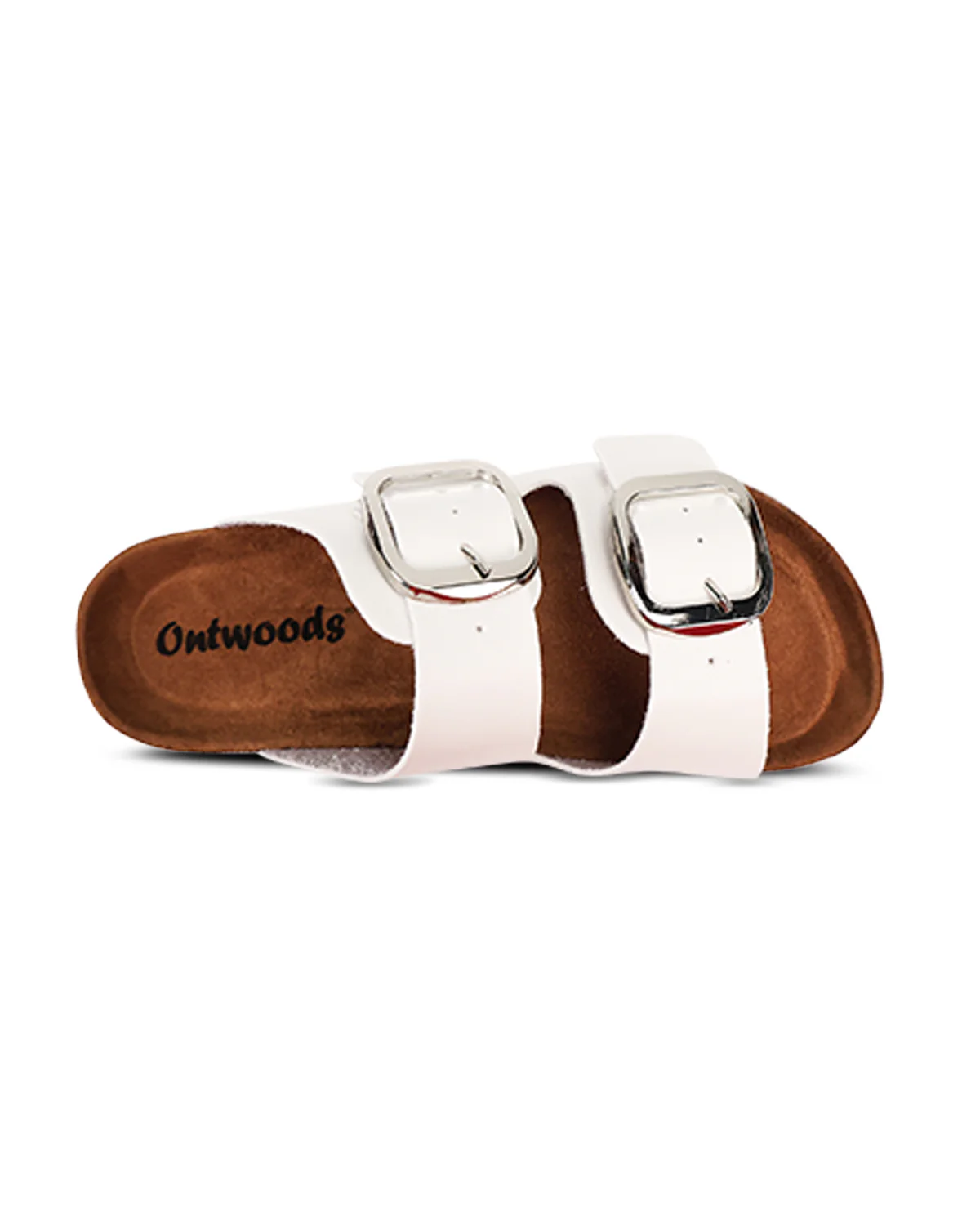 Outwoods Bork66 Large Buckle 2 Band Girls Sandal White - Image 6