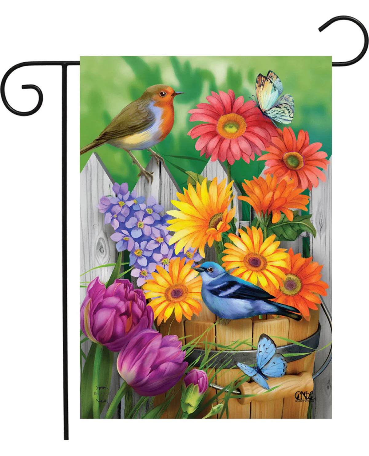 Birds and Blooms Garden Flag - Image 3