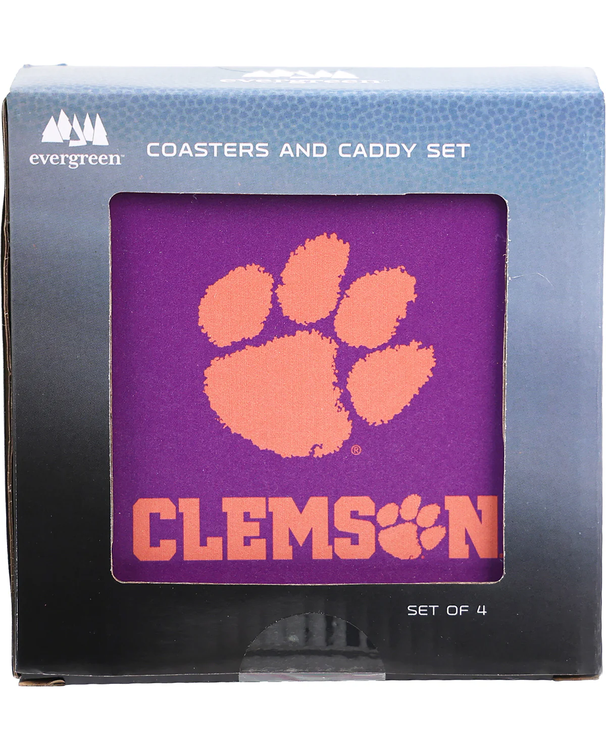 Clemson University Tigers Ceramic Coaster & Caddy Set - Image 2