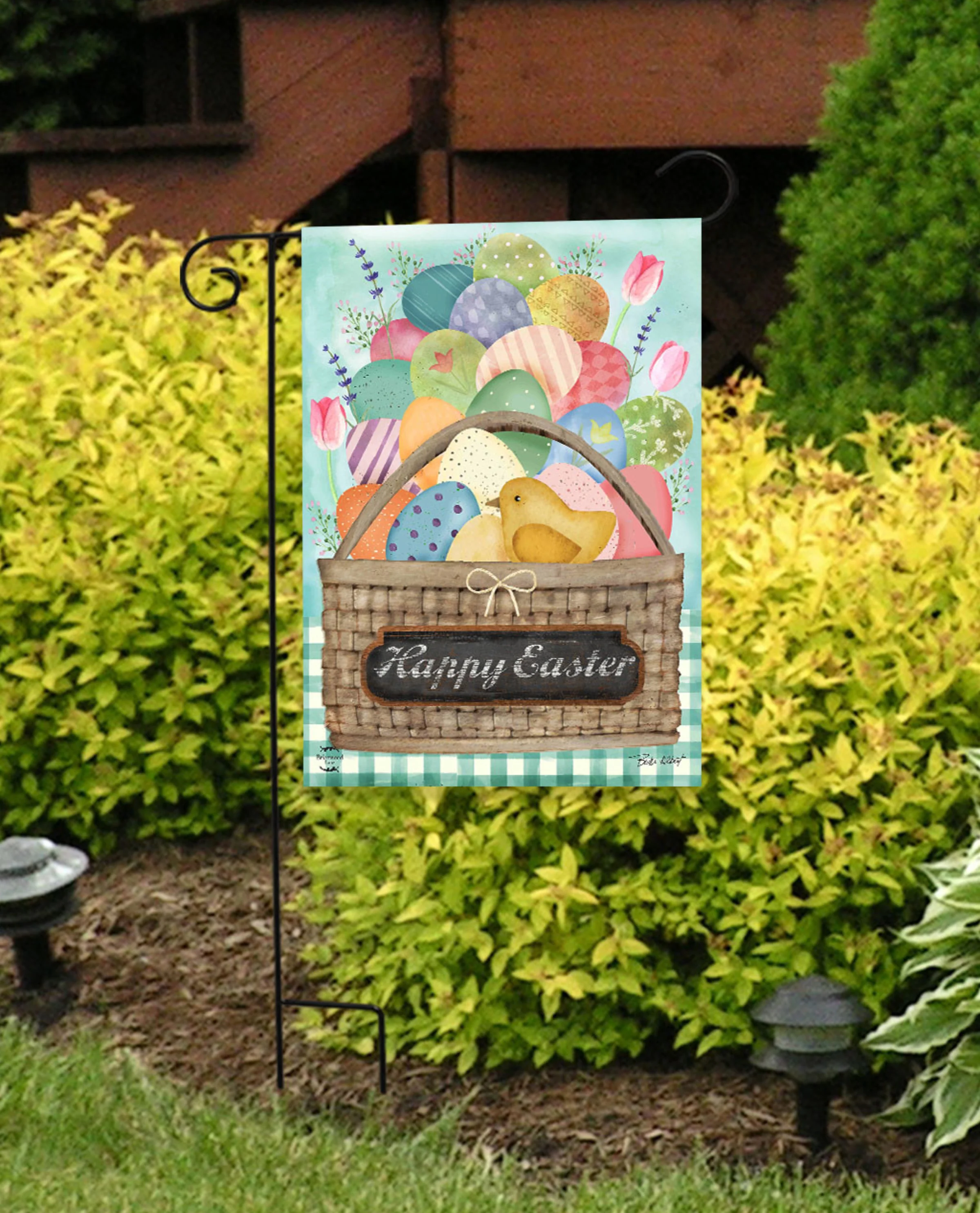 Colorful Easter Basket Garden Flag - Image 3