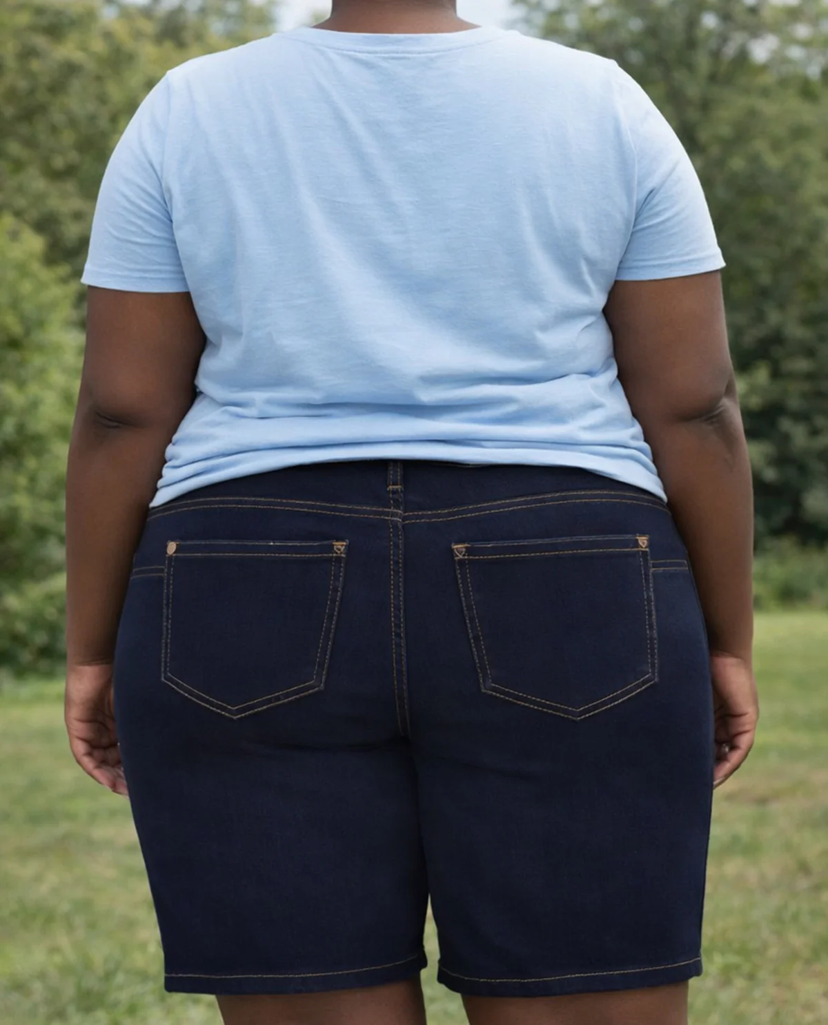 D Jean 2 Button Butt Lift Short - Image 4