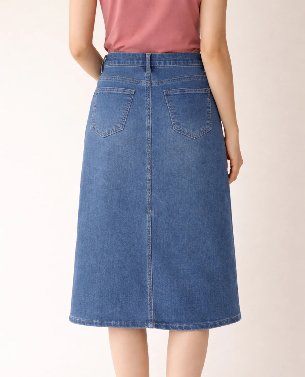 D Jeans 28" Midi Denim Skirt - Image 2