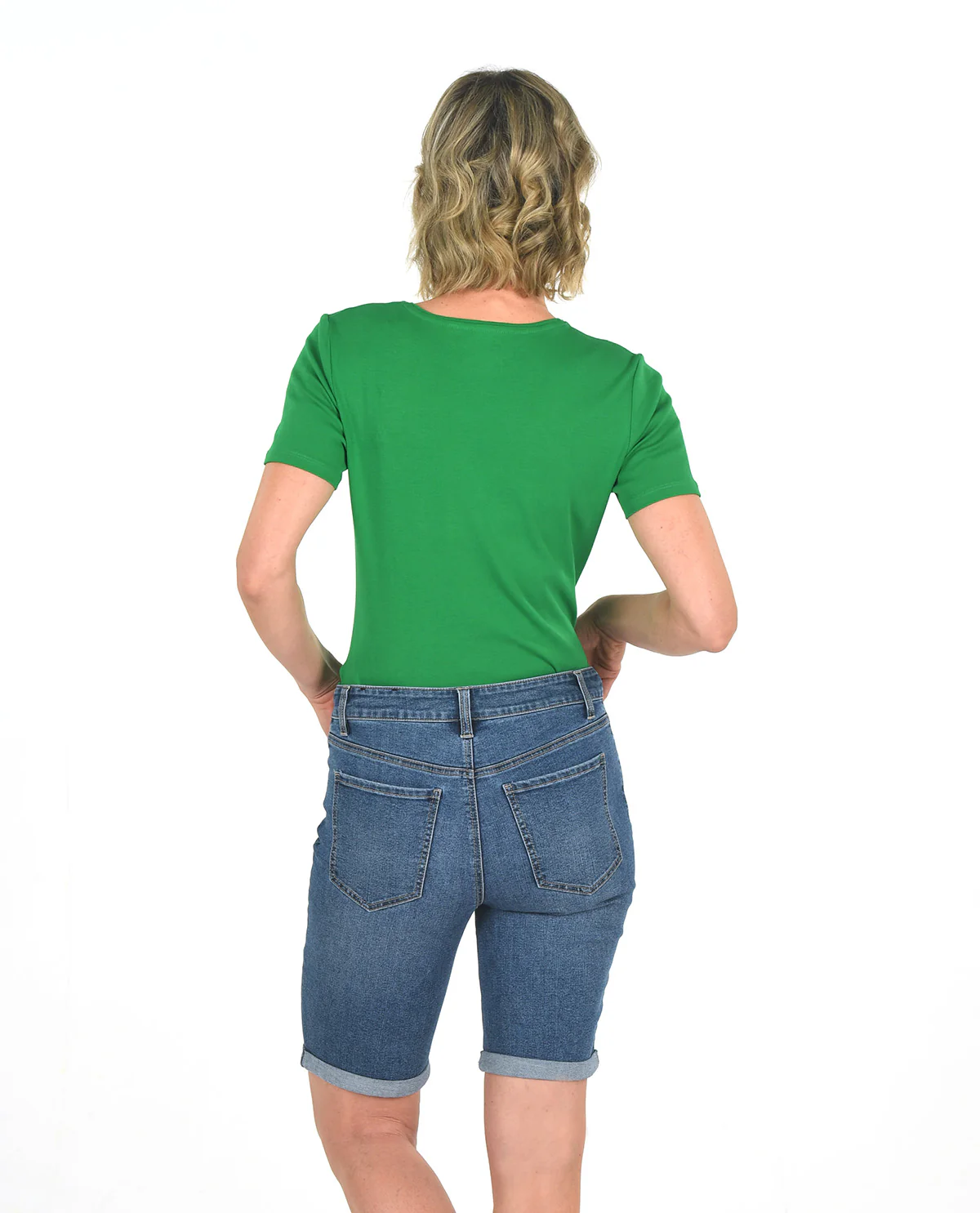D Jeans Roll Cuff Bermuda Shorts - Image 2
