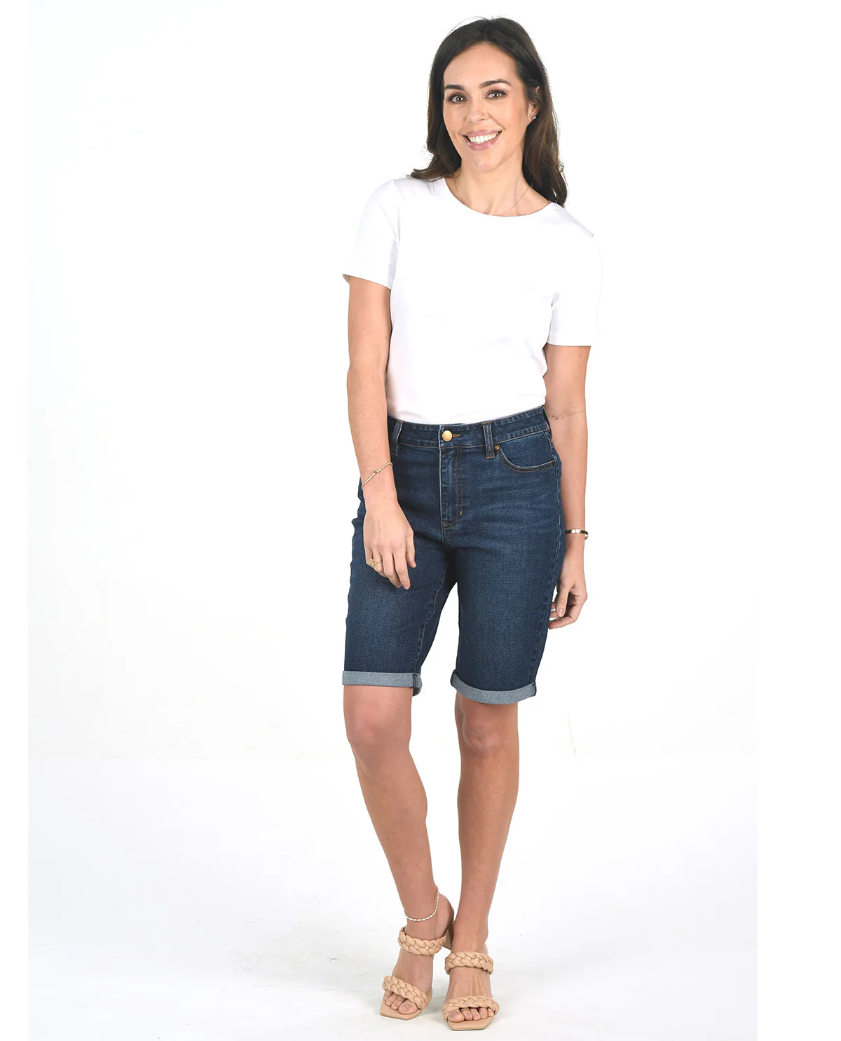 D Jeans Roll Cuff Bermuda Shorts - Image 3