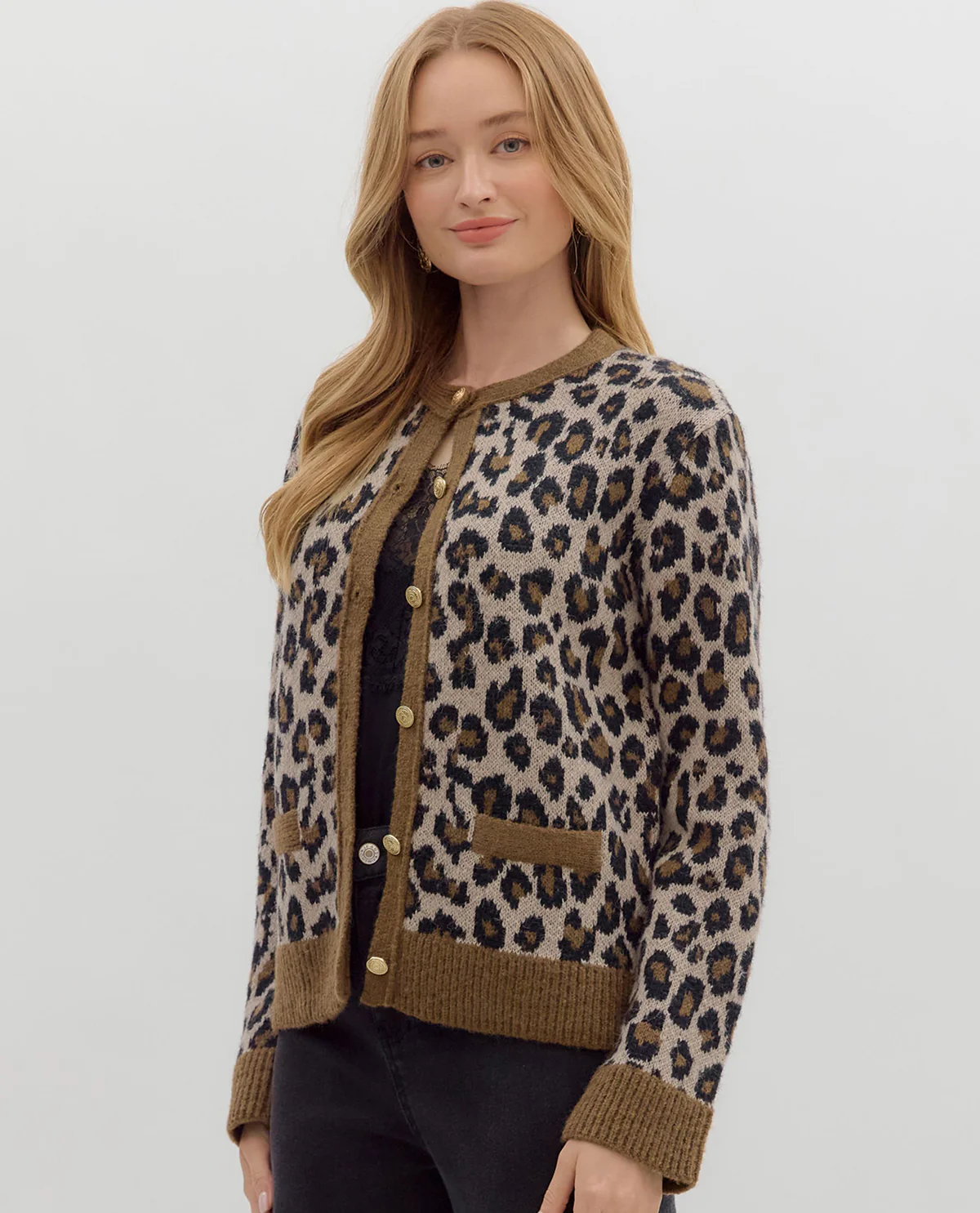 Entro Print Cardigan Sweater Animal - Image 3