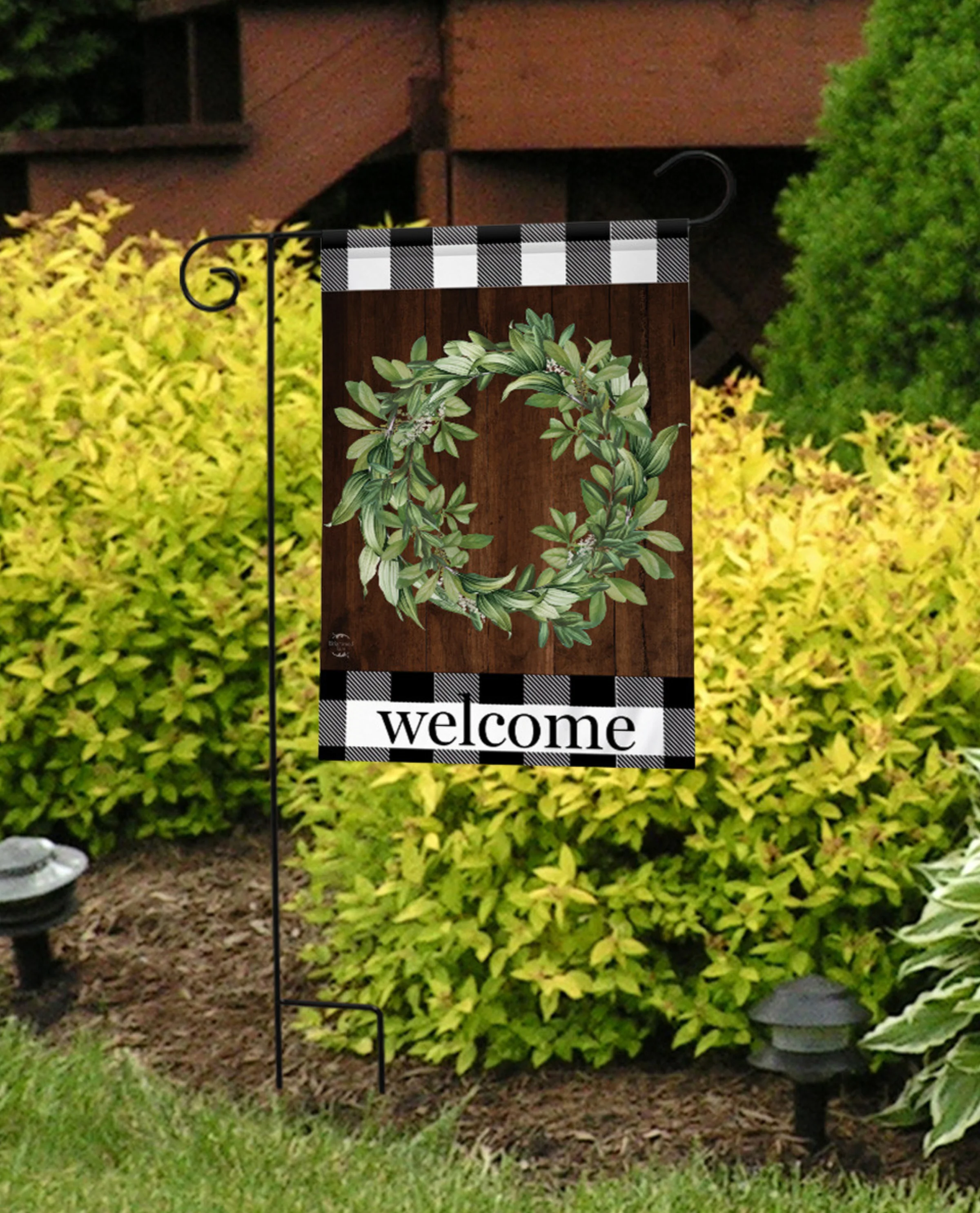 Farmhouse Wreath Garden Flag - Image 3