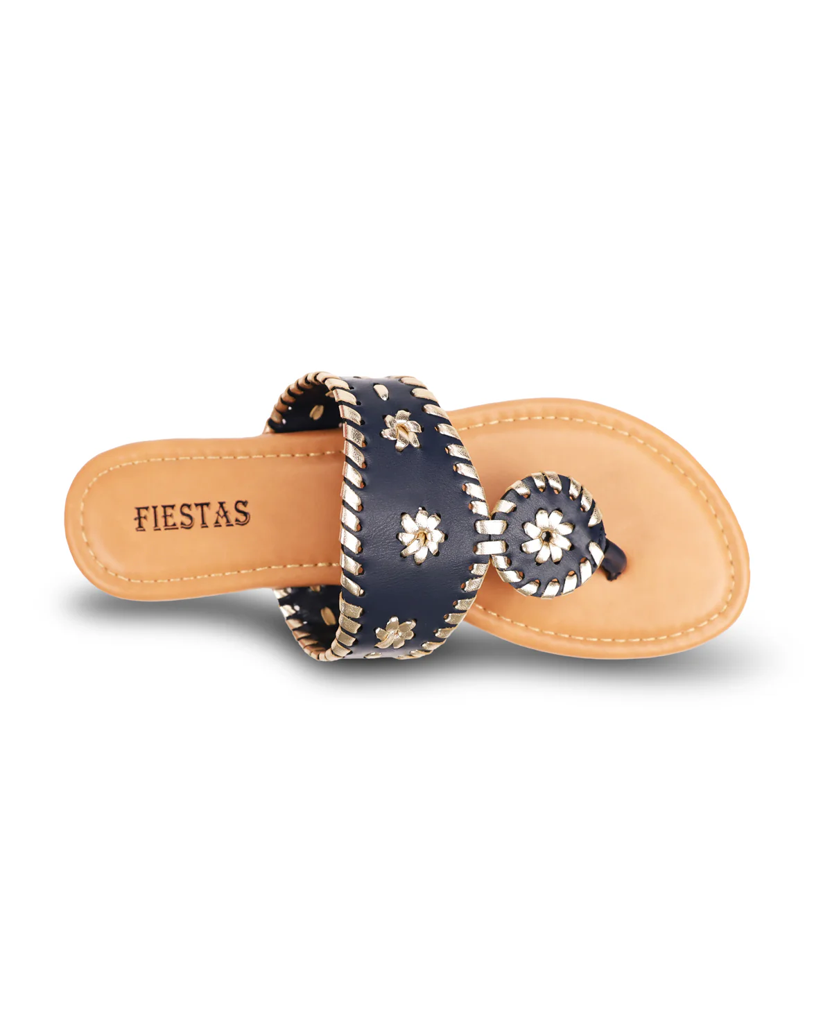 Fiestas Rosetta-26 Sandal Navy/Gold - Image 4