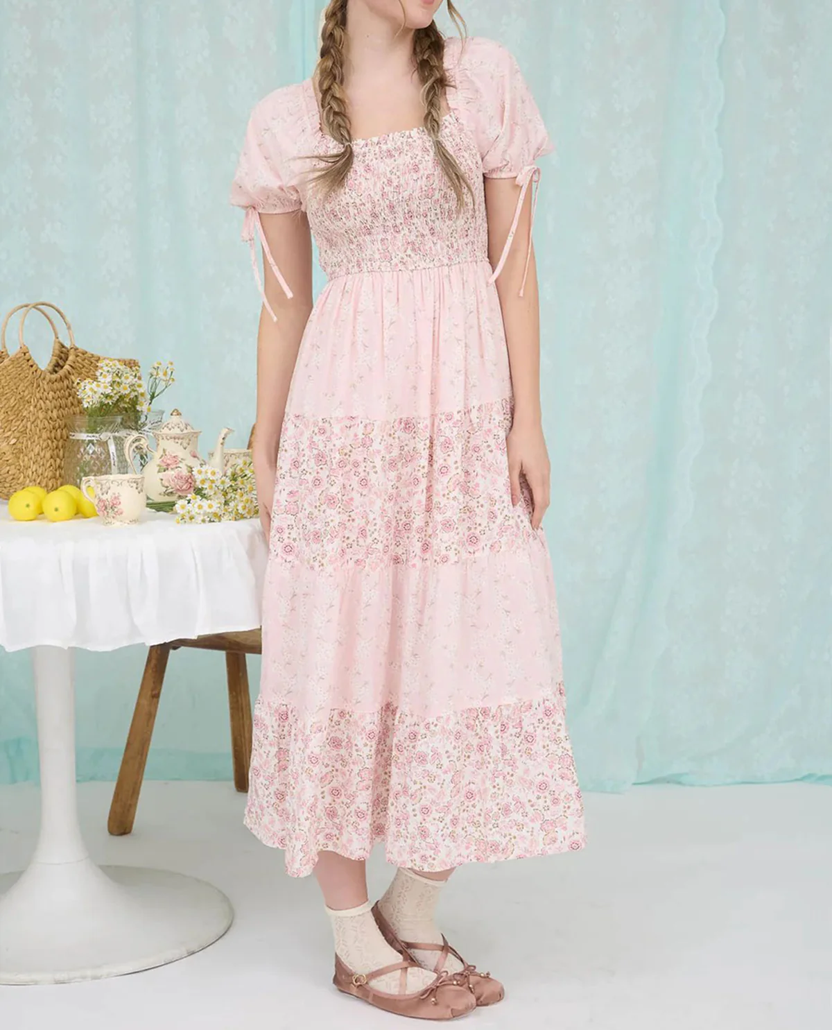Floral Smocked Maxi Dress - Image 4