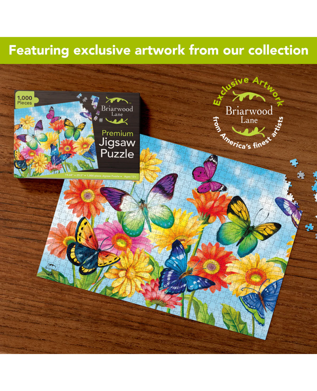 Fluttering Butterflies Puzzle (1,000pcs) - Image 2