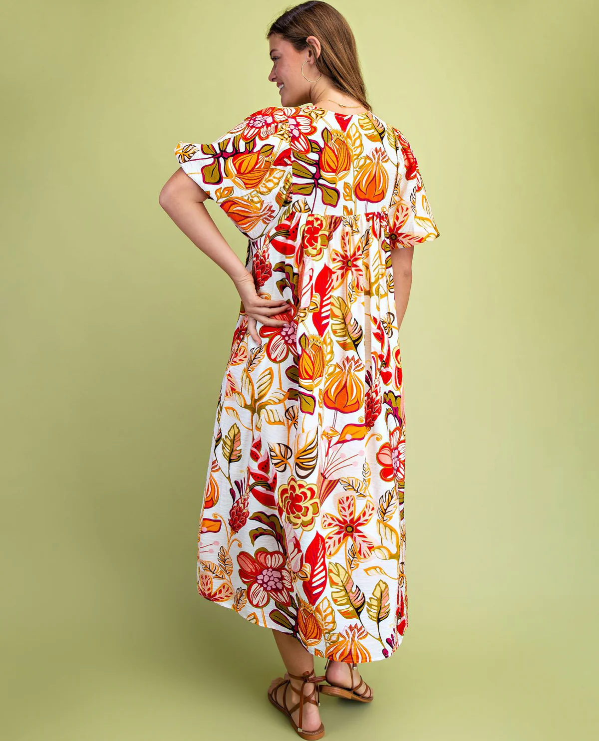 Gigio Flora Dress with Tie Neck - Image 5