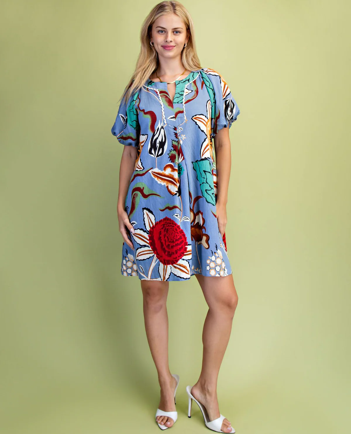 Gigio Floral Pleat Dress - Image 2