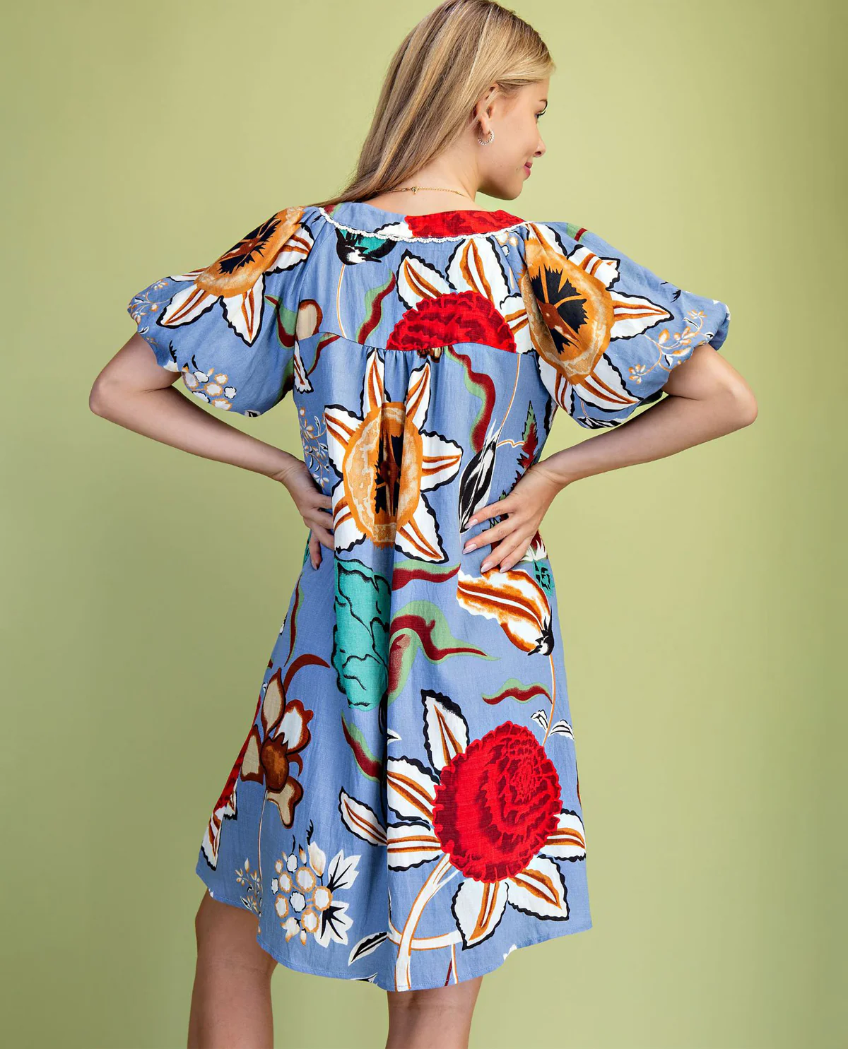 Gigio Floral Pleat Dress - Image 5