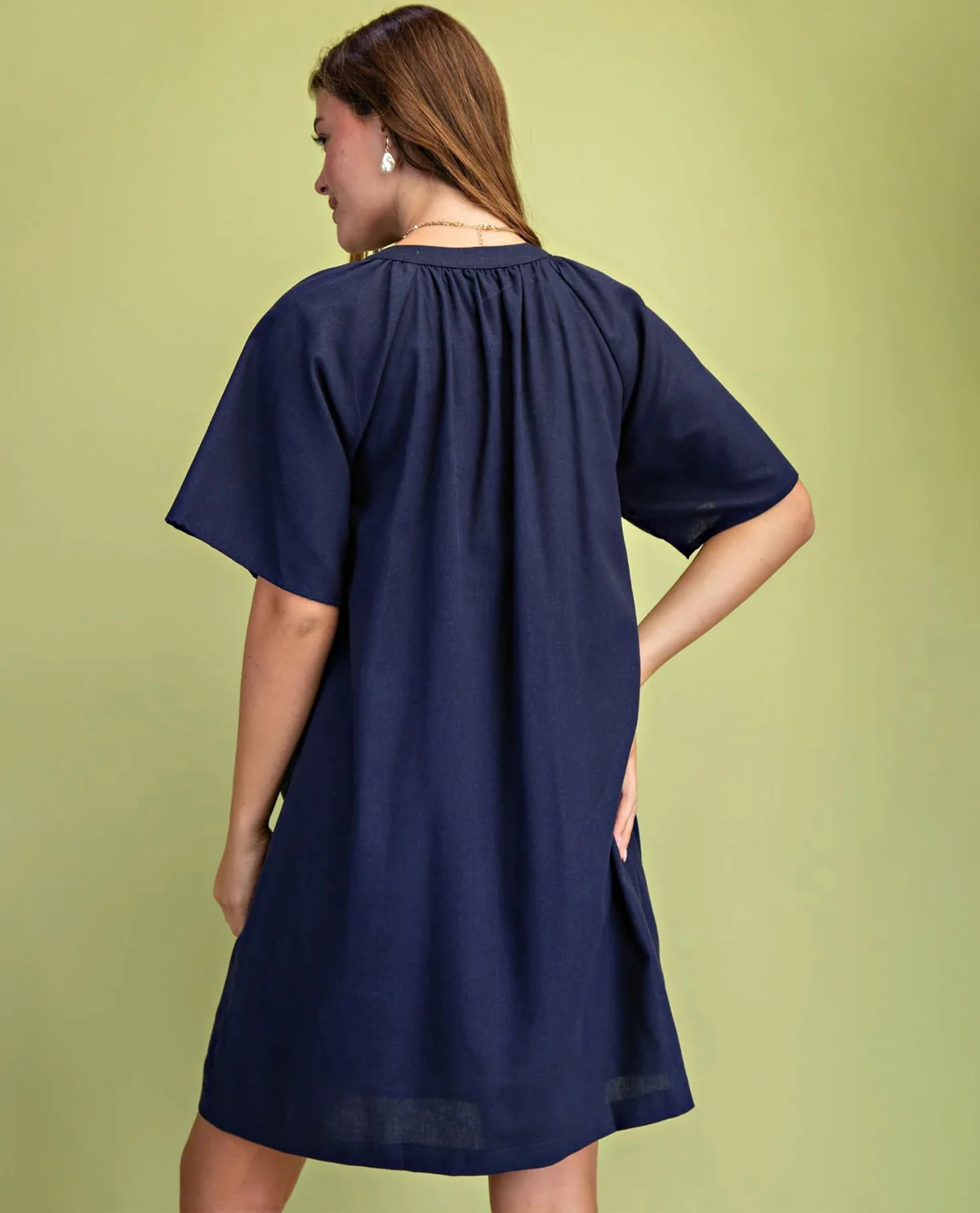 Gigio Linen Dress with Embroidery - Image 4