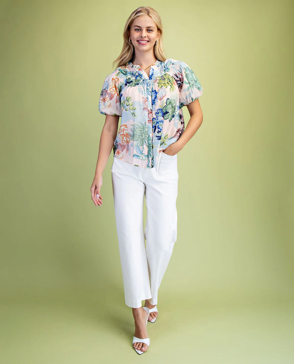 Gigio Print Button Down Top - Image 5