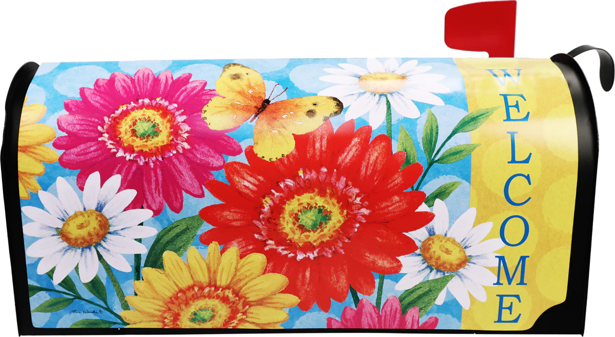 Happy Gerberas Mailbox Cover