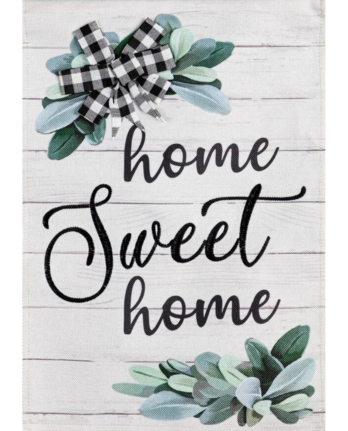 "Home Sweet Home" Eucalyptus Garden Flag
