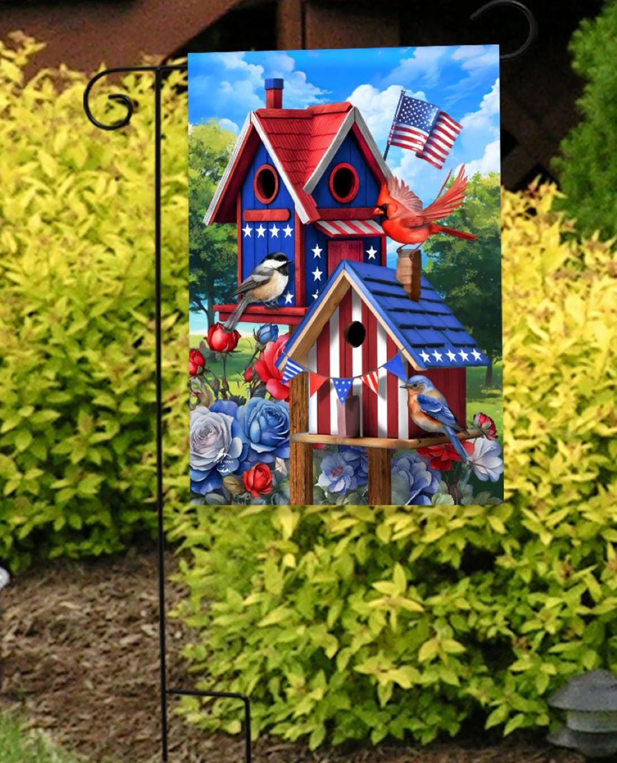 Home Of The Free Birdhouses Garden Flag - Image 2