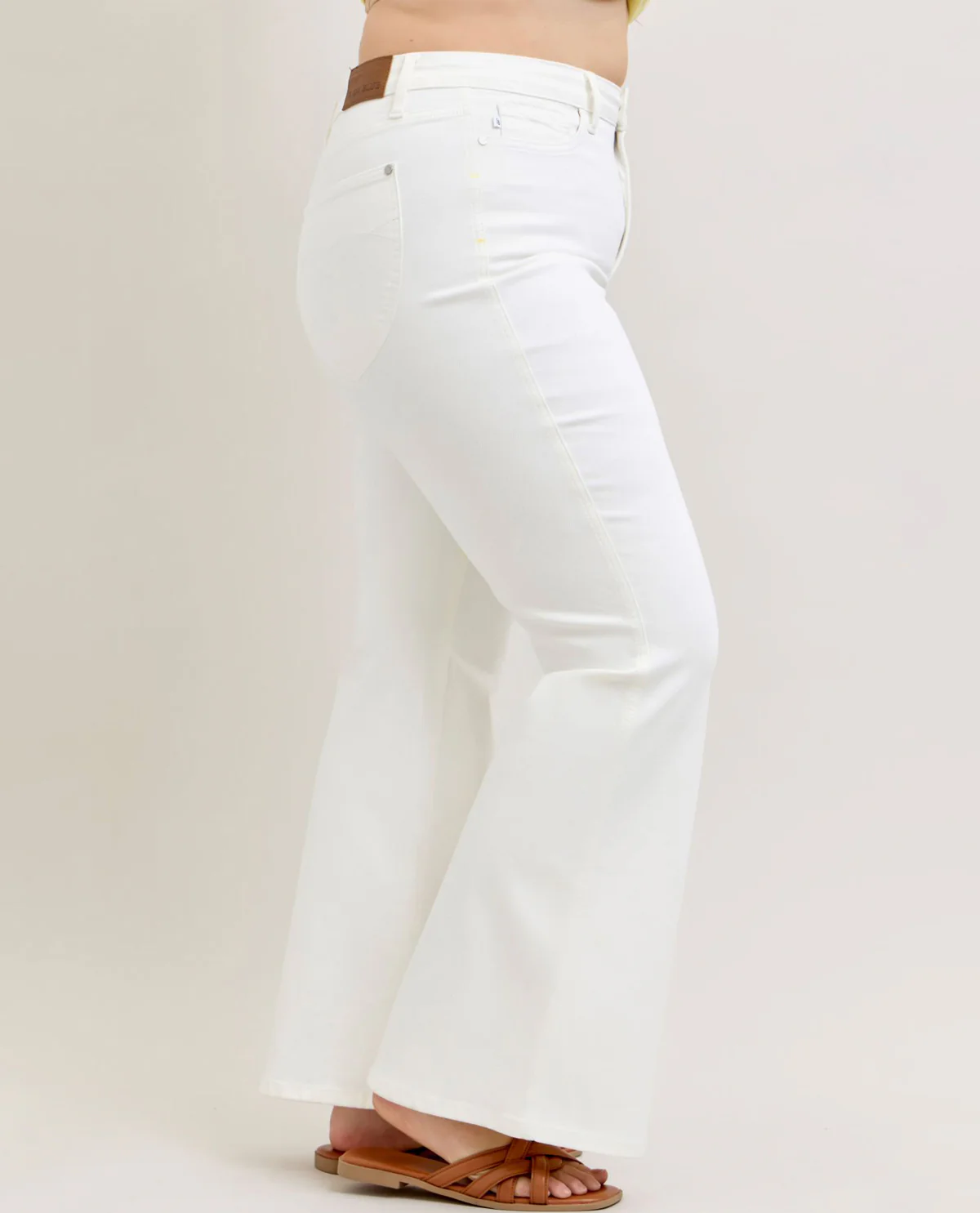 Judy Blue Plus White Denim High Waist Tummy Control Flare - Image 2