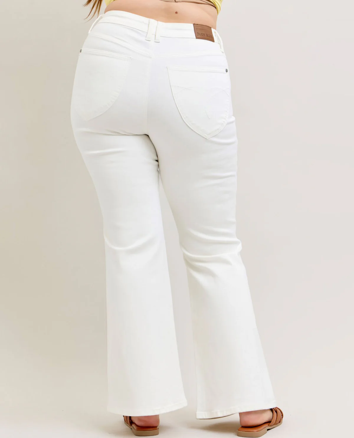 Judy Blue Plus White Denim High Waist Tummy Control Flare - Image 3