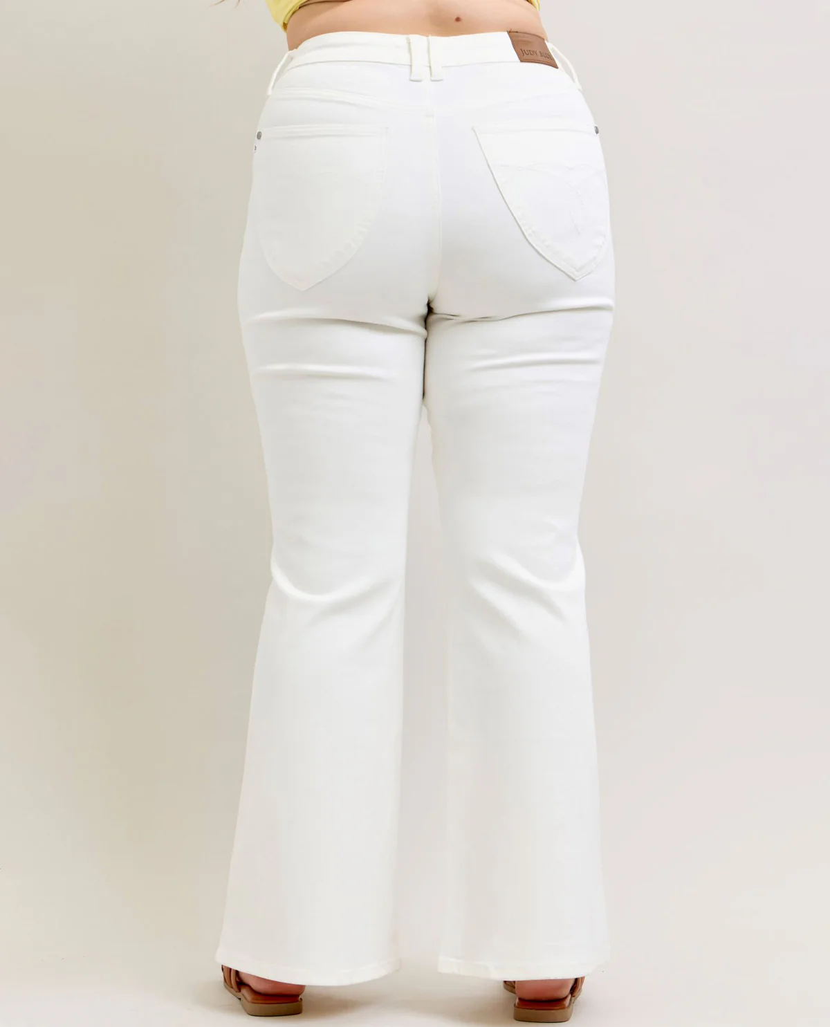 Judy Blue Plus White Denim High Waist Tummy Control Flare - Image 4