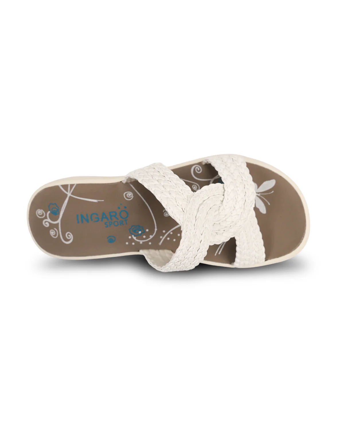 Ingaro Raffia Sandal White - Image 6