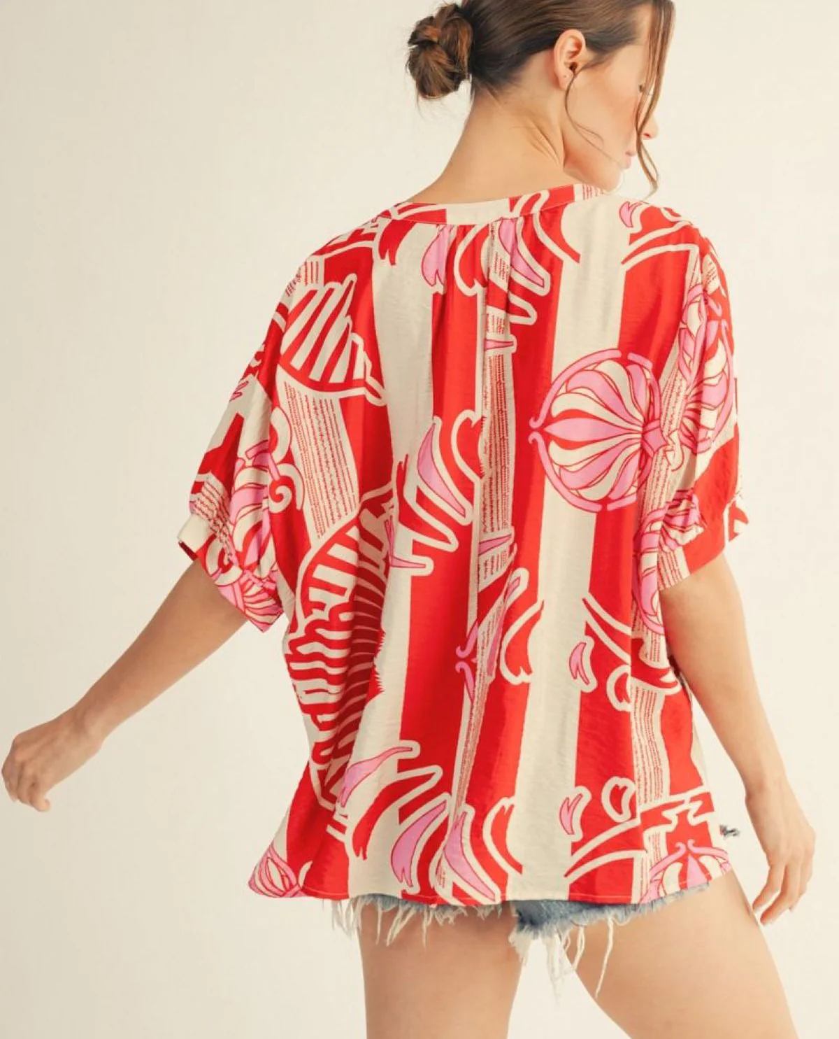 Jodifl Boho Print Loose Fit Top - Image 3